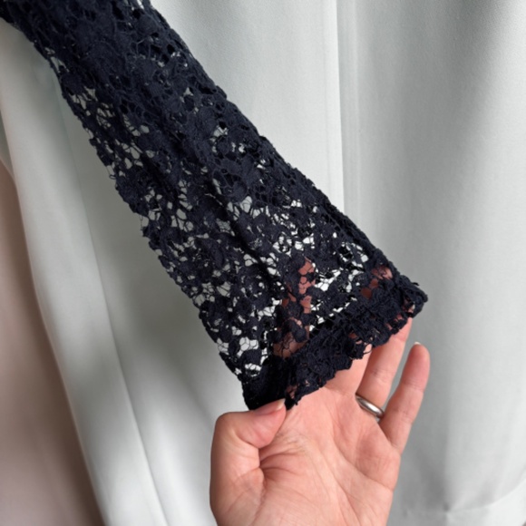 CLUB MONACO Long Sleeve Mint & Navy Mini Dress - Size 8 - Picture 4 of 6